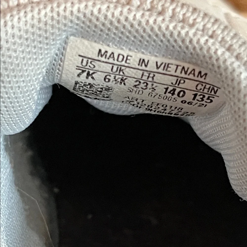 Adidas Kids Grand Court White Sneakers with Black Stripes Size 7 - Picture 7 of 8